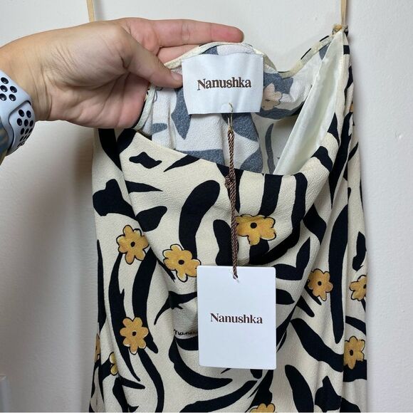 Nanushka Black and Cream Floral Blouse - Picture 14 of 16